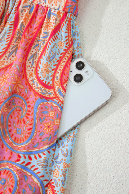 Threaded Pear Luz Sleeve Boho Maxi Dress