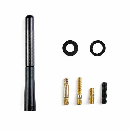 Prime Goods Universal Car Auto Roof Fender Radio FM AM Signal Antenna Aerial Extend Carbon - Black