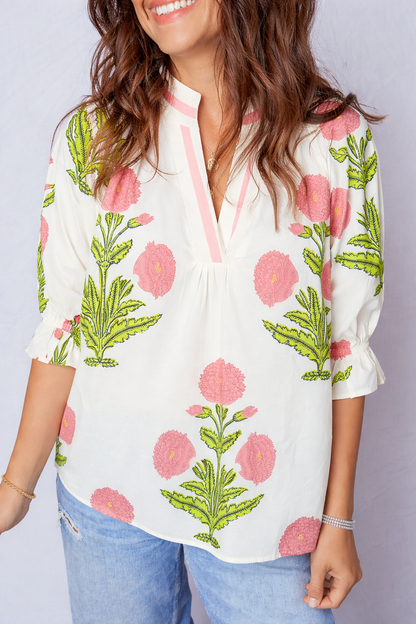 Threaded Pear Noelle 3 4 Sleeve Blouse