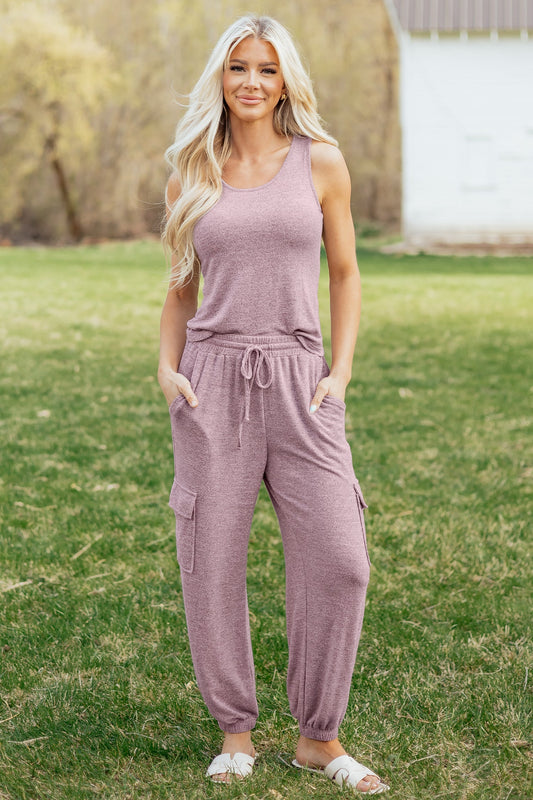 Threaded Pear Maeve Bouquet Casual Tank Top Set