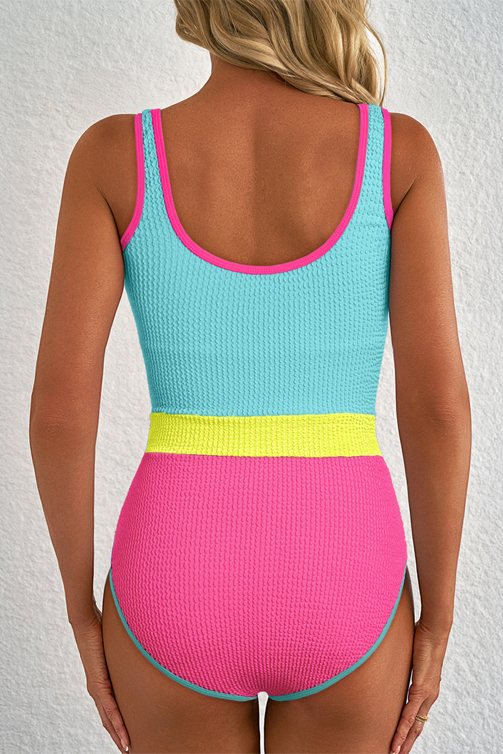 Threaded Pear Hanna Patchwork One Piece Swimsuit