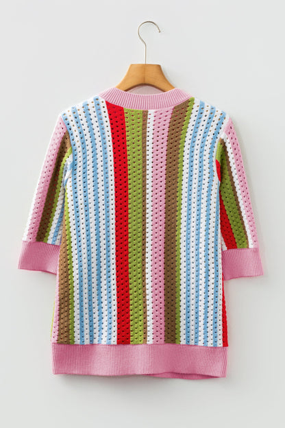 Threaded Pear Alora Knit Short Sleeve Sweater