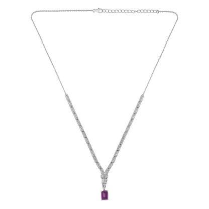 Natural Amethyst Art Deco Necklace