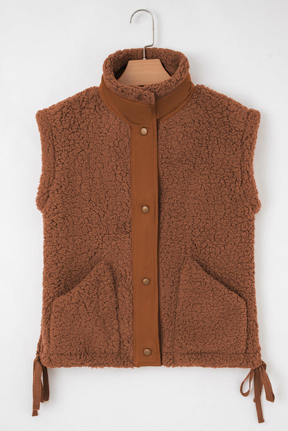 Threaded Pear Evelyn Knot Side Plush Vest