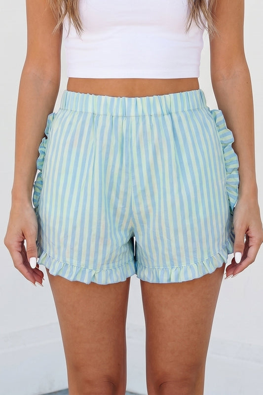 Threaded Pear Aspen Ruffle Trim Casual Shorts