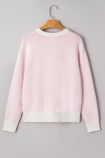 Threaded Pear Nevaeh Pattern Drop Shoulder Sweater