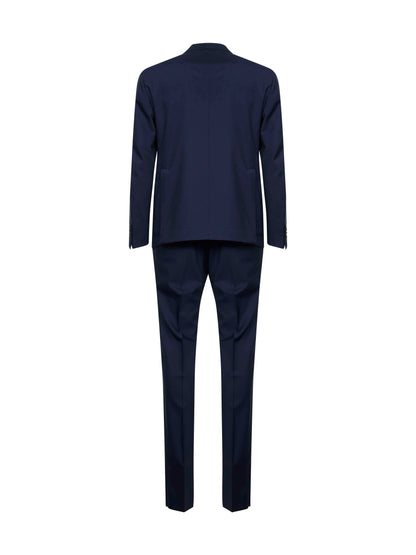 Suit Vesuvio Avio Blue Virgin Wool