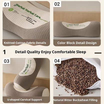 Buckwheat Neck 3D Pillow – Ergonomic Cervical Support