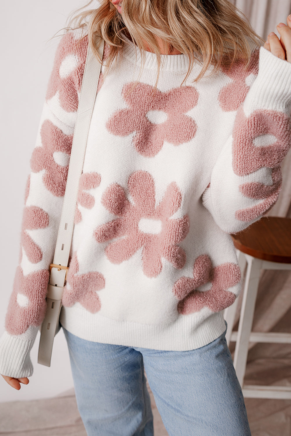 Threaded Pear Aria Drop Shoulder Loose Sweater
