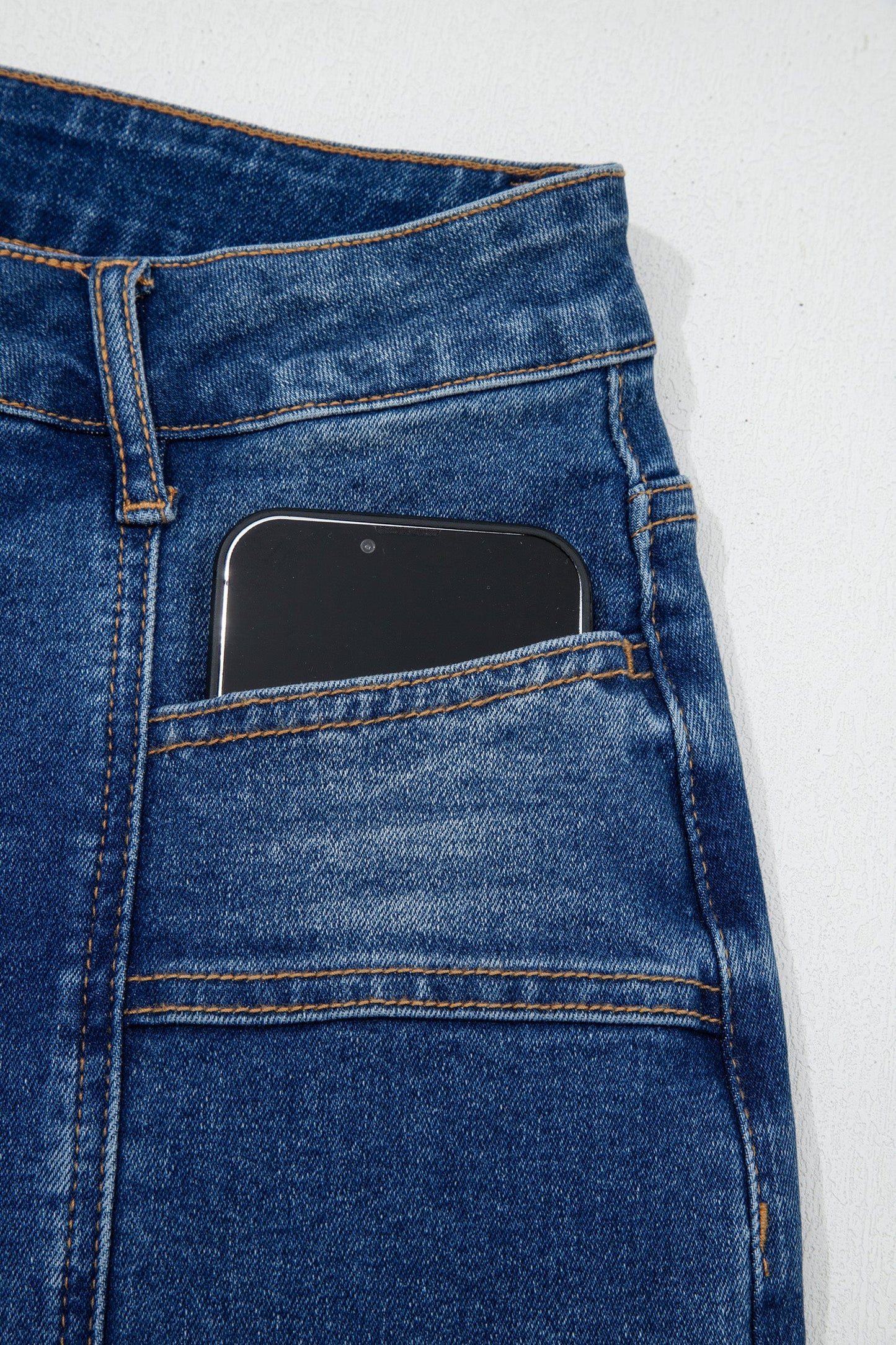 Threaded Pear Yusra Seam Detail Shift Jeans