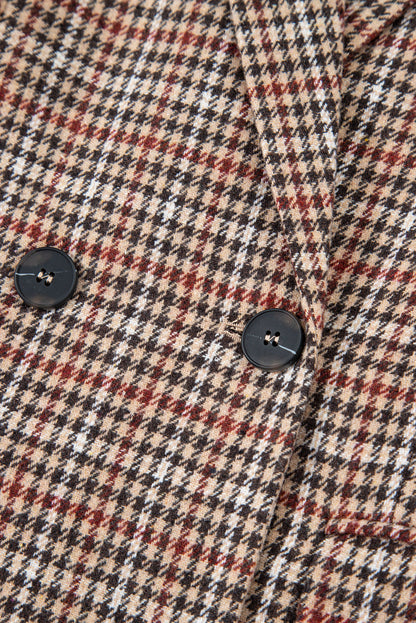 Threaded Pear Aria Houndstooth Lapel Collar Blazer