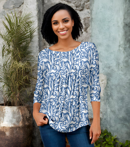 Blue and White-