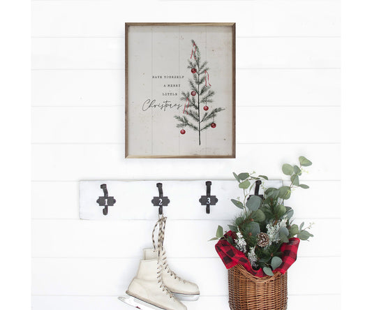 Kendrick Home Have Yourself A Merry Little Christmas Tree Whitewash