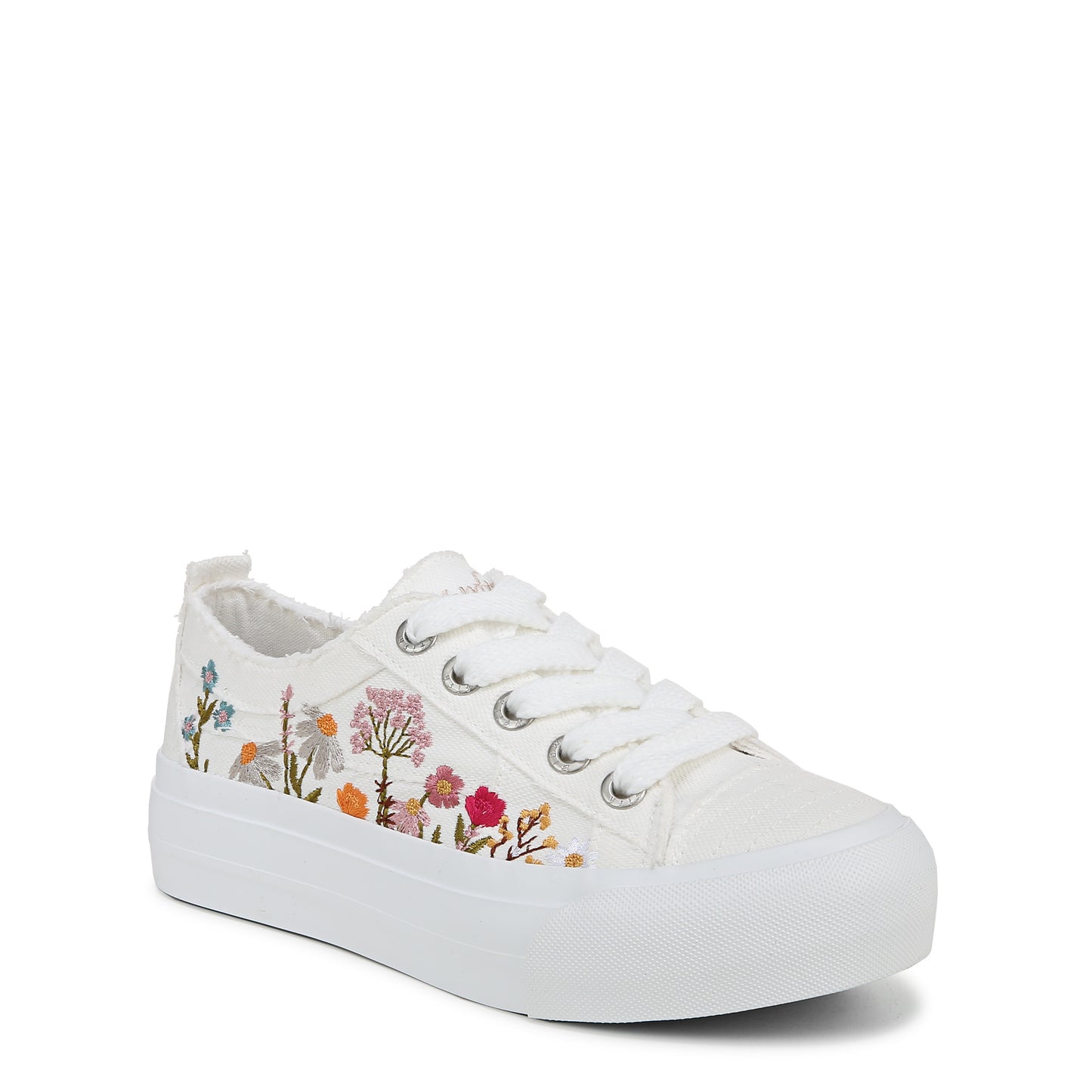 White Embroidered Canvas