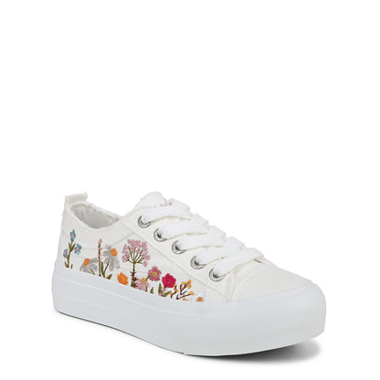 White Embroidered Canvas