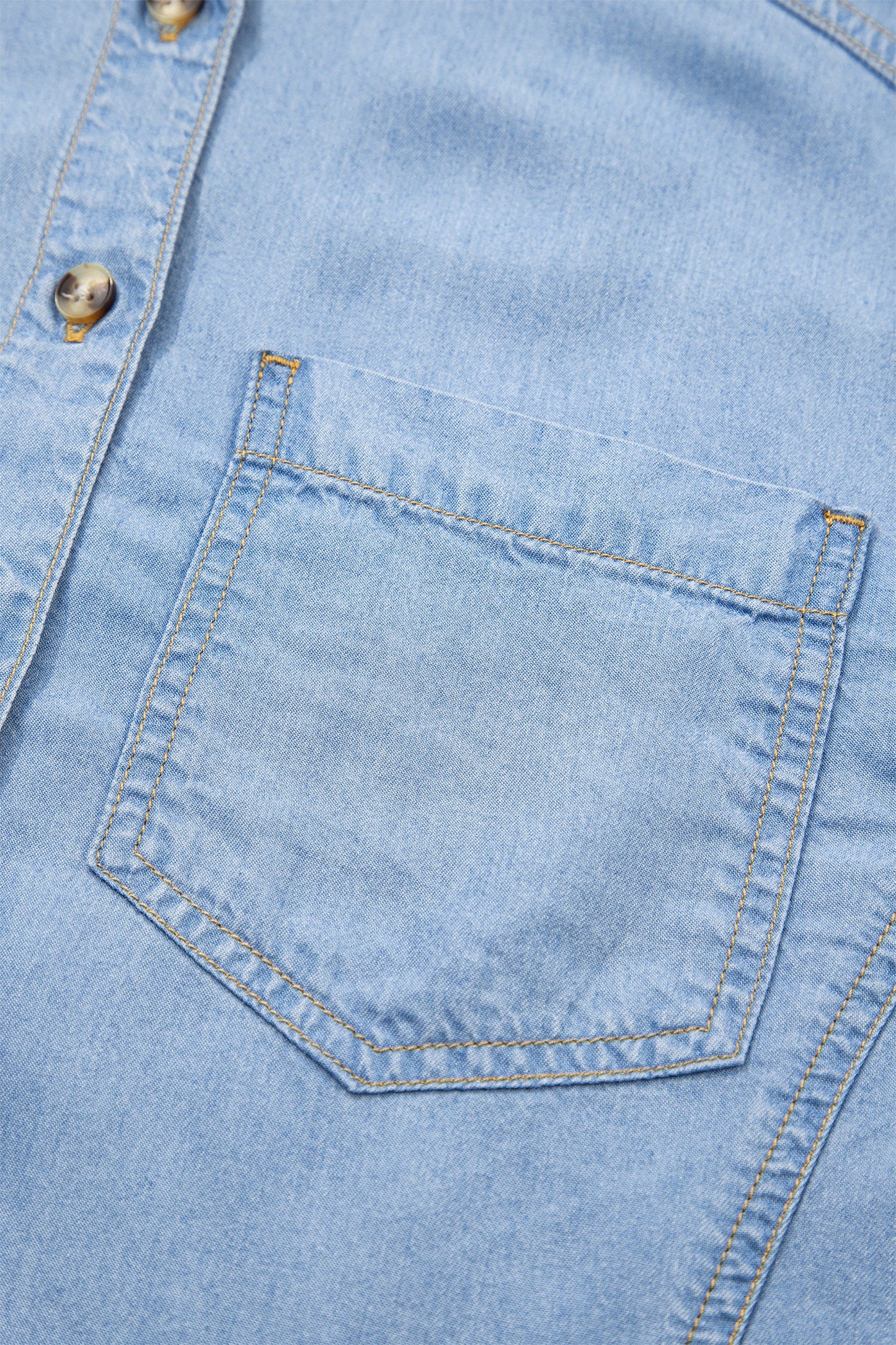 Threaded Pear Daphne High Low Chambray Shirt