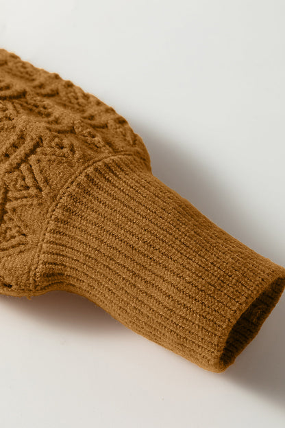 Threaded Pear Aria Edge Balloon Sleeve Sweater