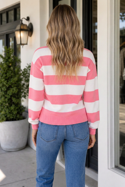 Threaded Pear Gracy Drop Shoulder Pullover Sweater