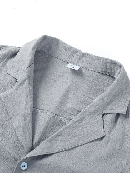 Men's Casual Beach Shirt - Short Sleeve Button Down for Effortless Summer Style