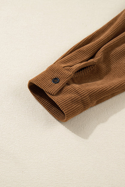 Threaded Pear Galilea Corduroy Full Collared PLUS Shirt
