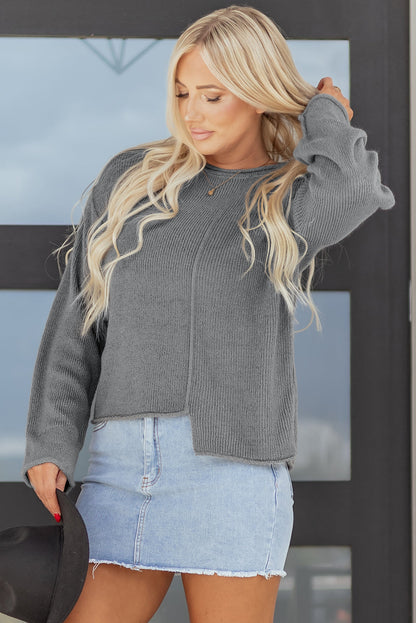 Threaded Pear Tessa Patchwork Drop Shoulder Sweater