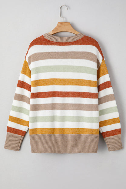 Threaded Pear Wrenleigh Colorblock Drop Shoulder PLUS Sweater
