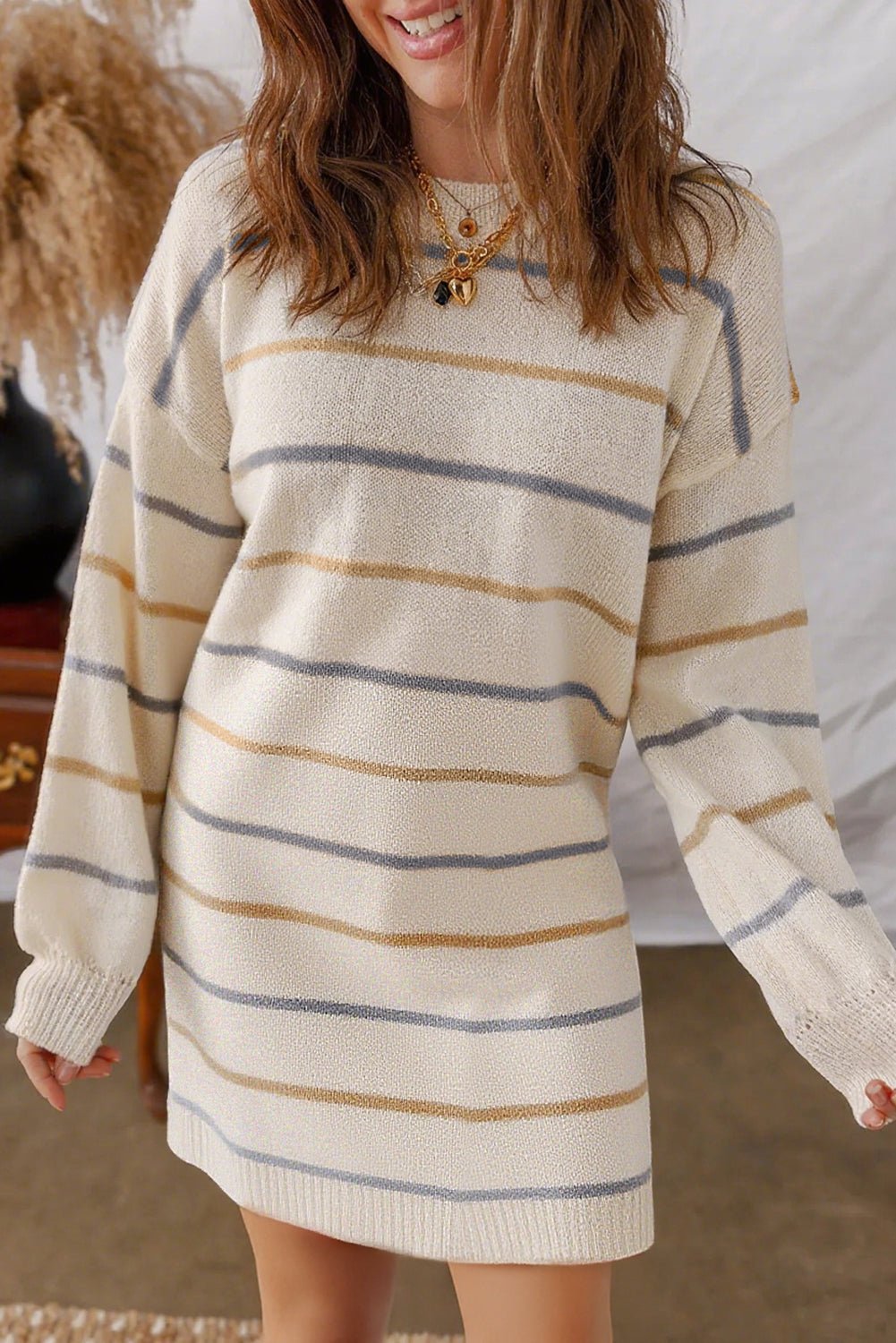 Threaded Pear Scarlett Drop Shoulder Shift Sweater