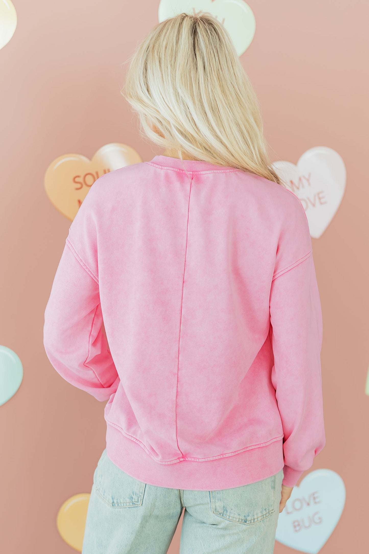 Threaded Pear Brinley Drop Shoulder Loose Sweatshirt