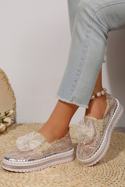 Threaded Pear Ayah Breathable Lace Loafer Shoes