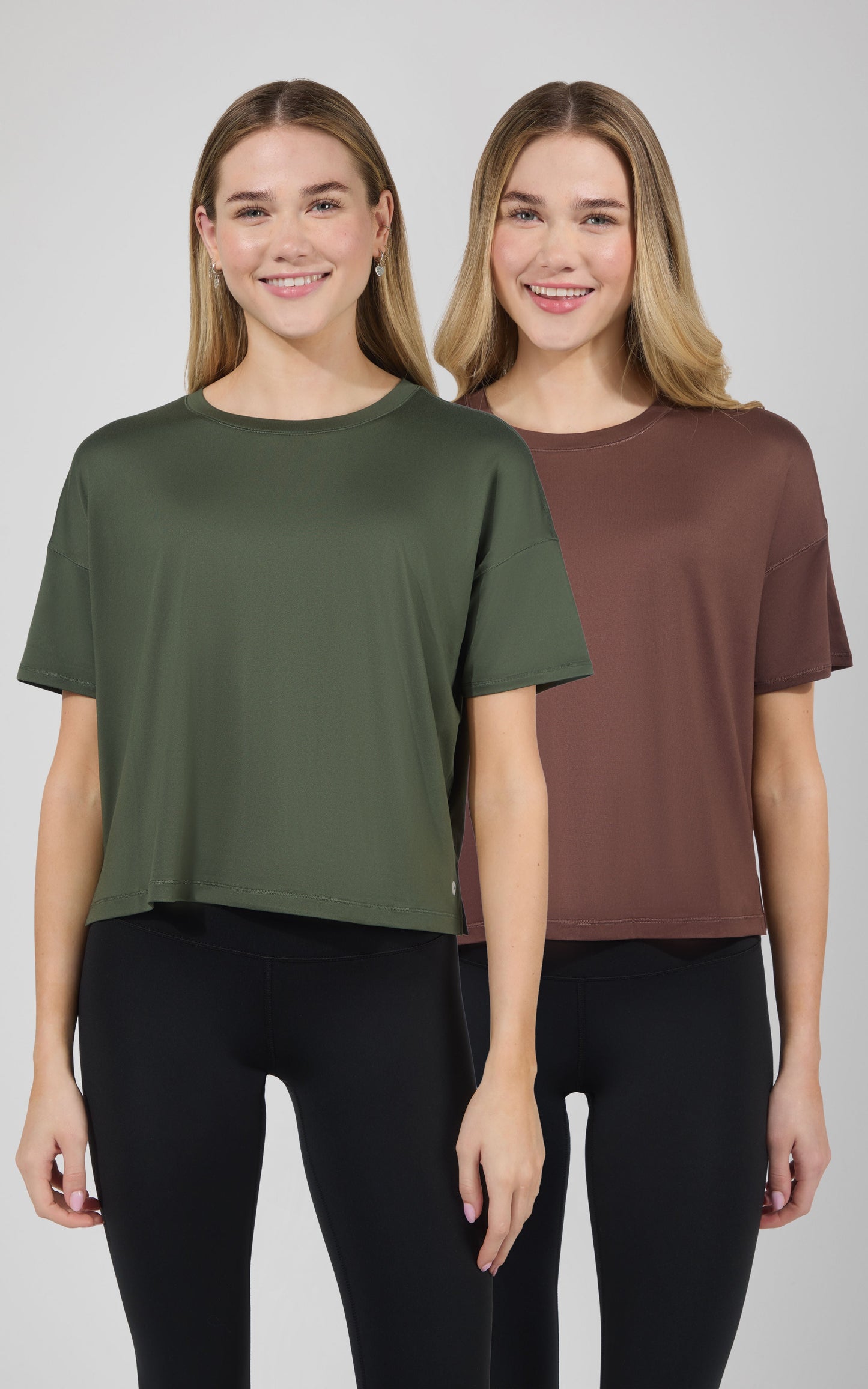 2 Pack Super Soft Deluxe Boxy Cropped Tee