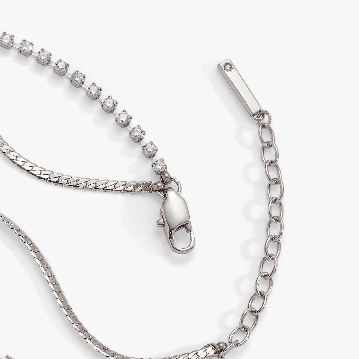 Double Strand Crystal Tennis Chain Bracelet