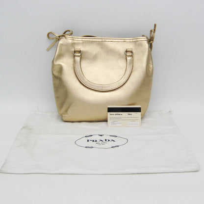 Prada Bow Metal · Leather Handbag