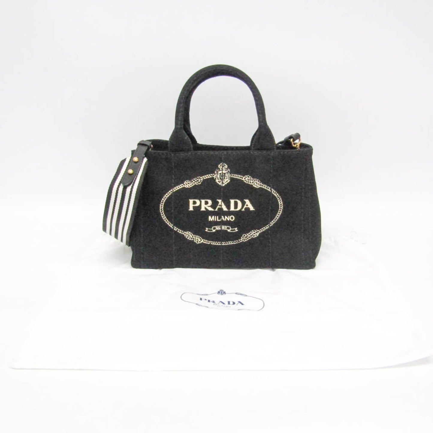 Prada Canapa · Denim Shoulder Bag