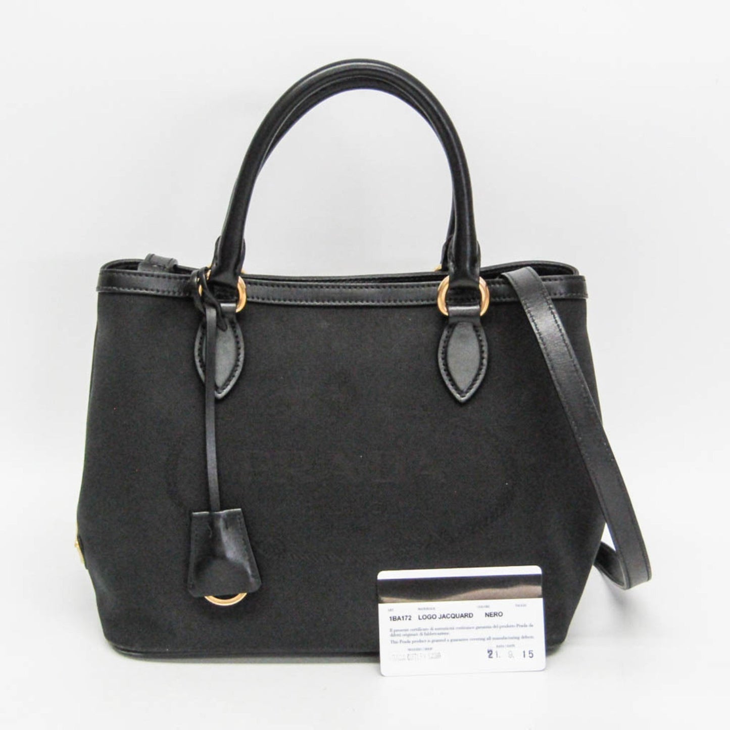Prada Logo Jacquard · Leather