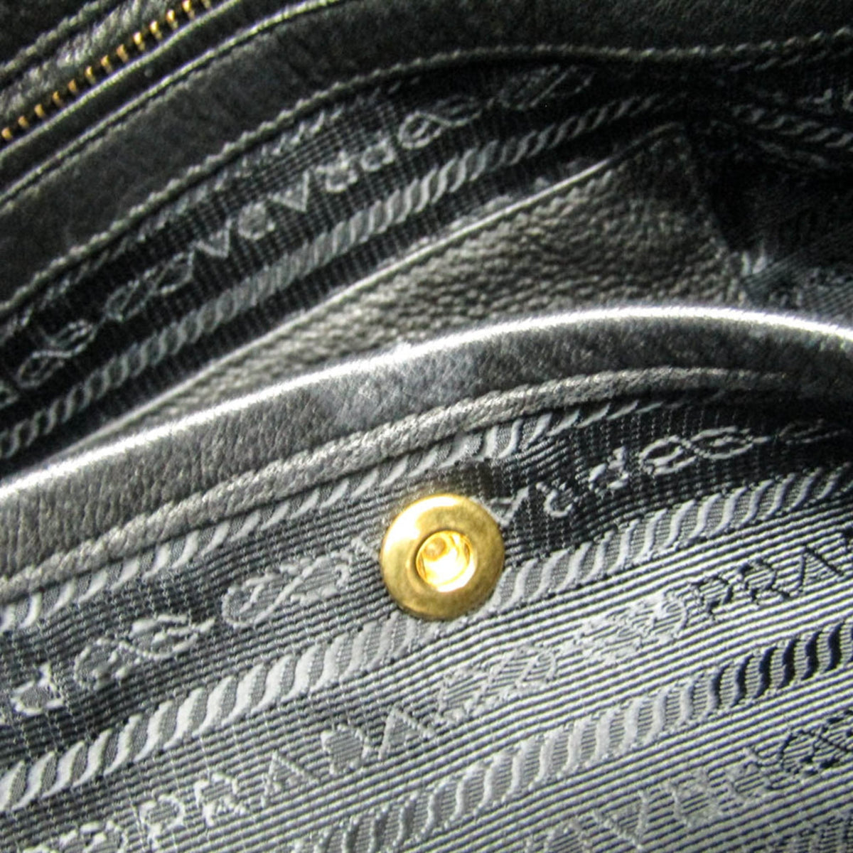 Prada Triangle Logo · Leather Tote