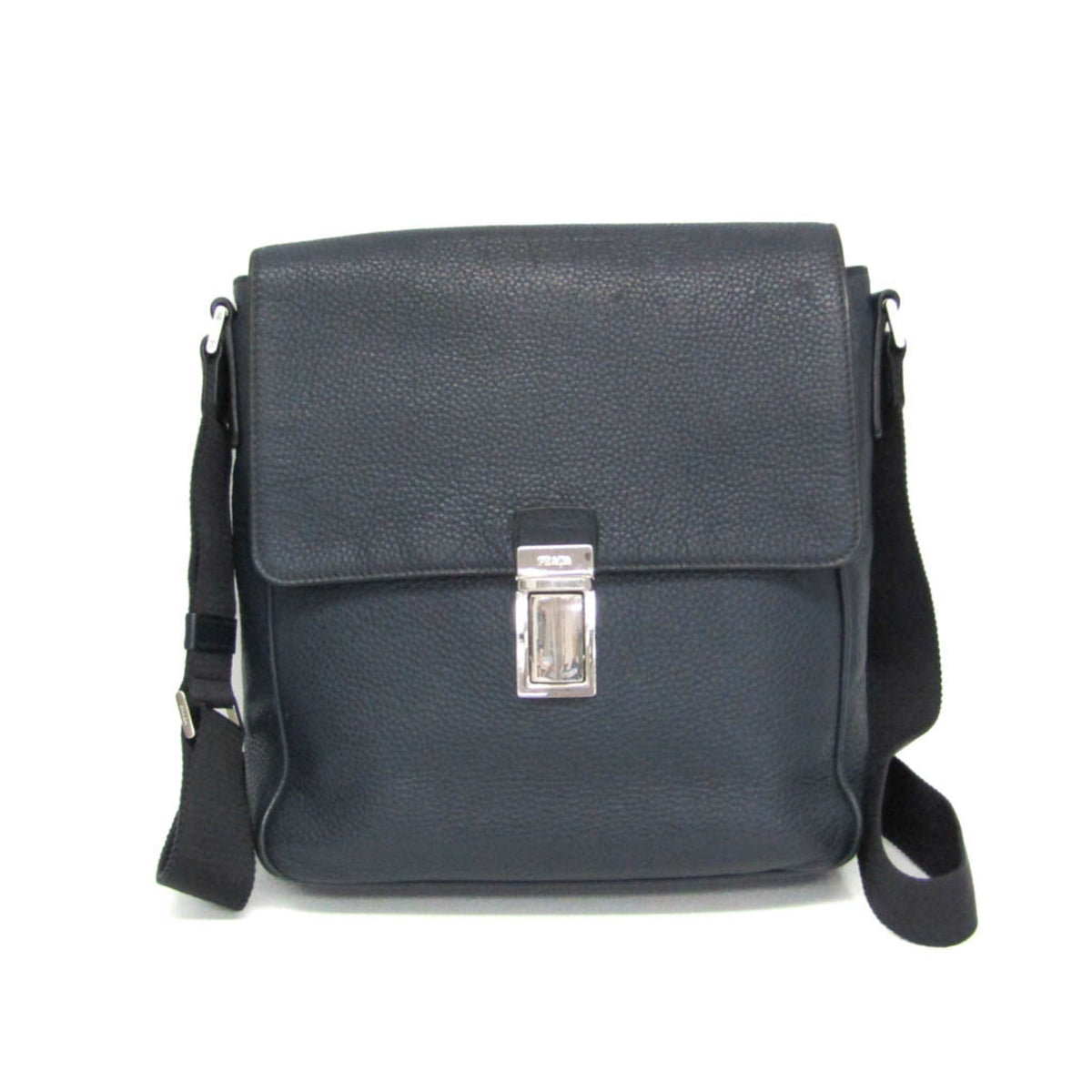 Prada Leather Messenger · Push Lock