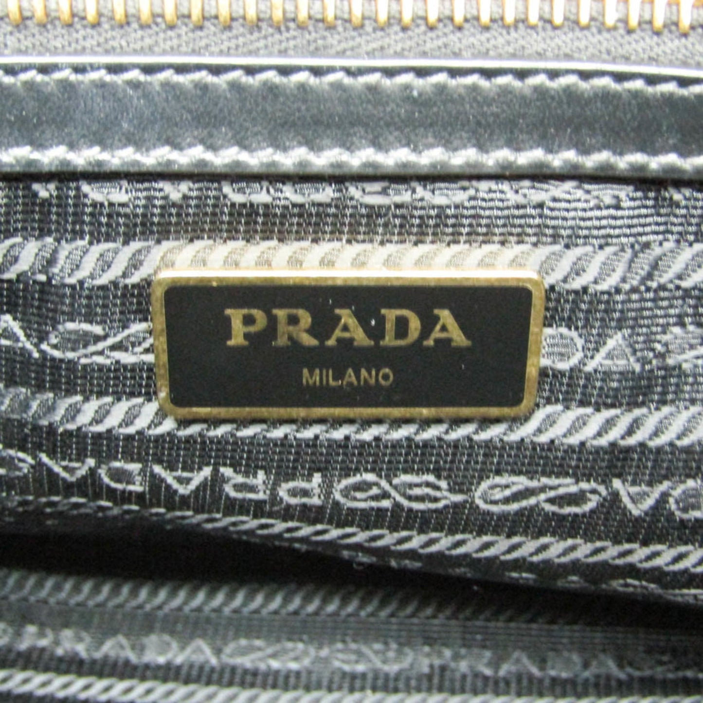 Prada Logo Jacquard · Leather