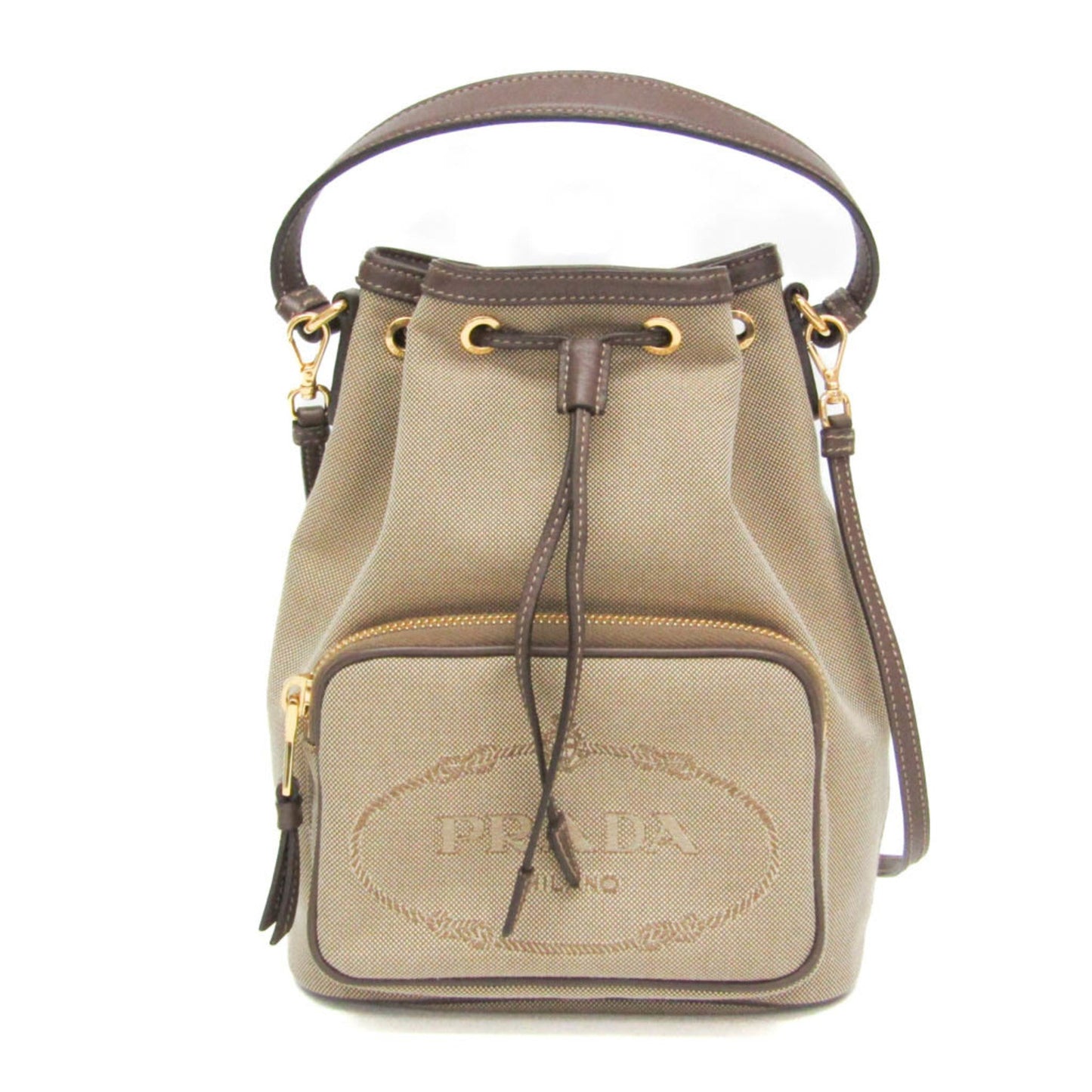 Prada Logo Jacquard · Drawstring Bag