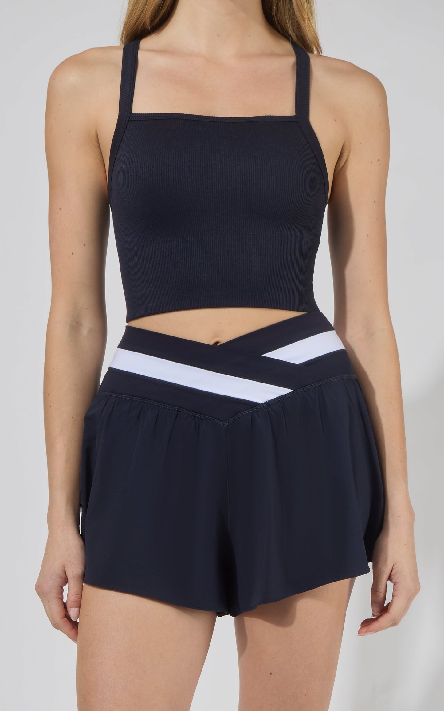 Seamless Bra Tank & Crossover Short Set