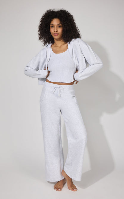 3 PC Baby Fleece Hoodie & Corset Tank & Pant Set