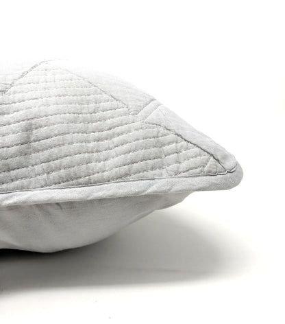 Tache Cotton Light Grey Silver Soothing Pastel Cushion Covers / Euro Sham (JHW-862)