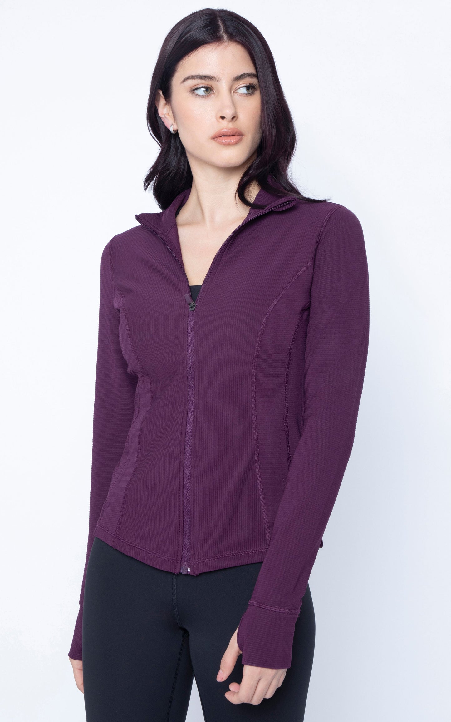 Interlink Ribbed Princess Seam Performance Jacket - Our Earthy Story