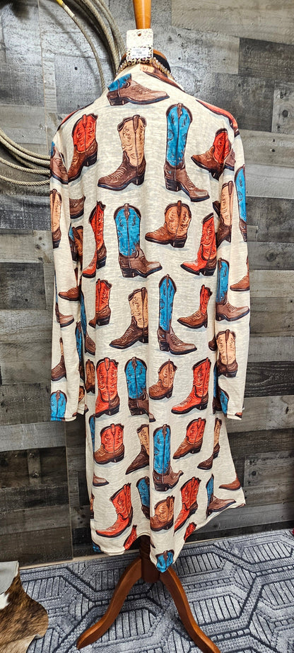 Baha Ranch New Got My Boots Lightweight Cardigan