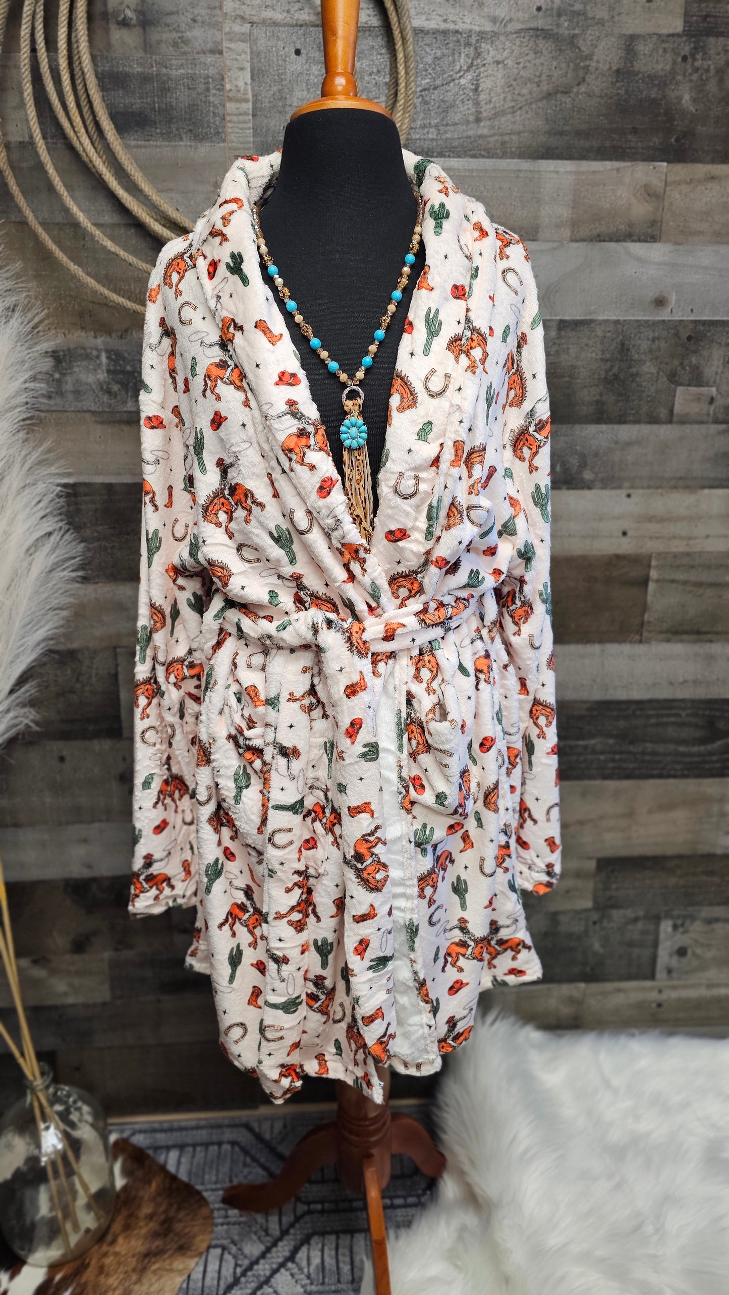Baha Ranch Cowboy Ranch Western Robe