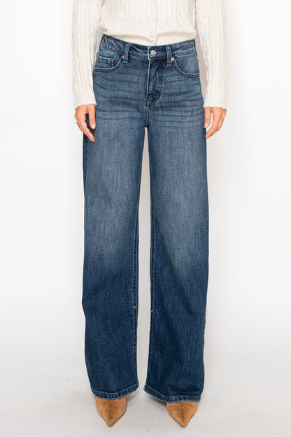Tummy Control High Rise A-wide Jeans