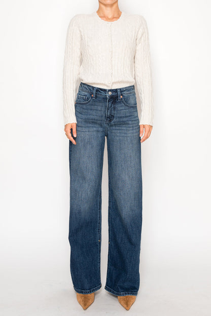 Tummy Control High Rise A-wide Jeans