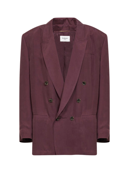 Blazer in Bordeaux Silk