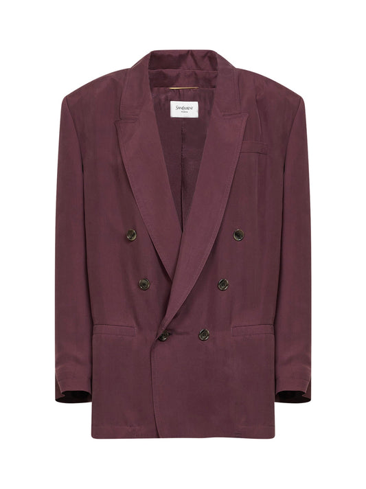 Blazer in Bordeaux Silk