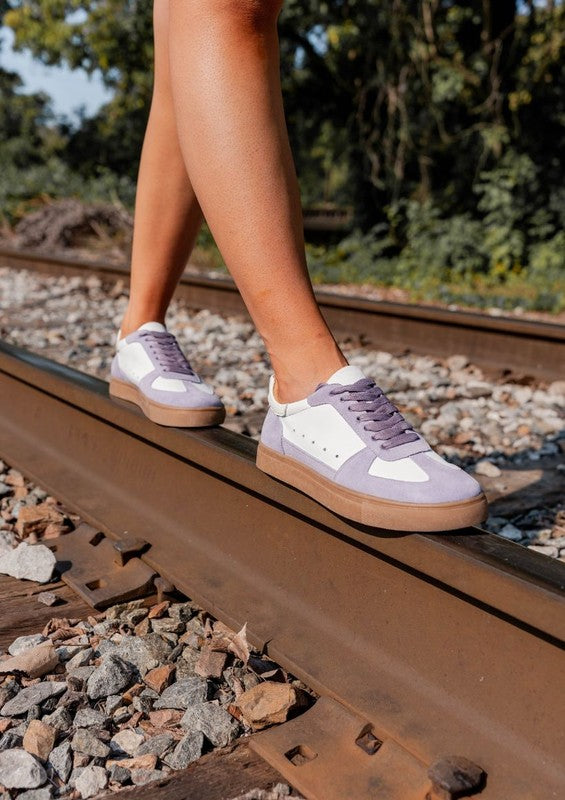 Lilac Leather Suede-