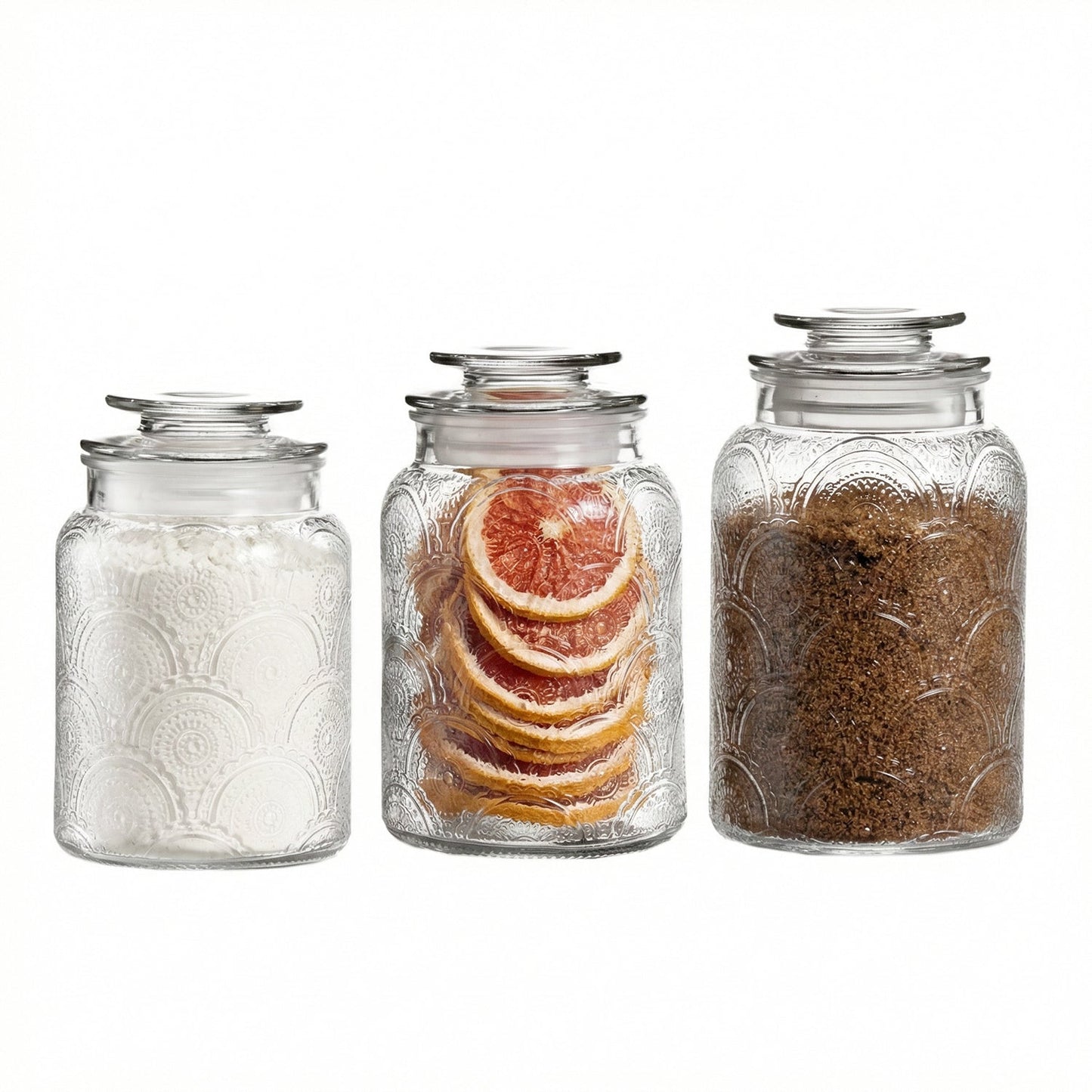 Jay Companies Canister Set 3-Piece Glass Jars